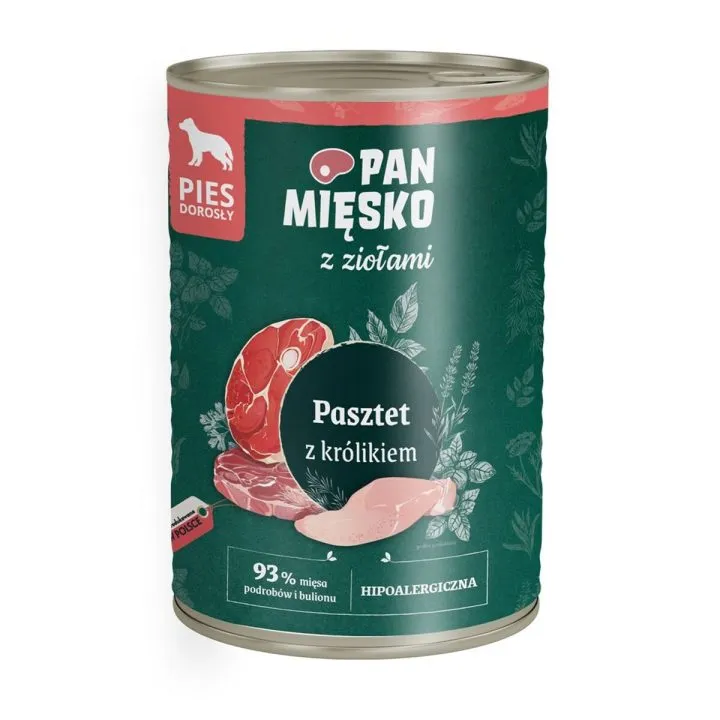 Mokré jedlo PAN MIĘSKO Herbed Pâté Prasa 400 g