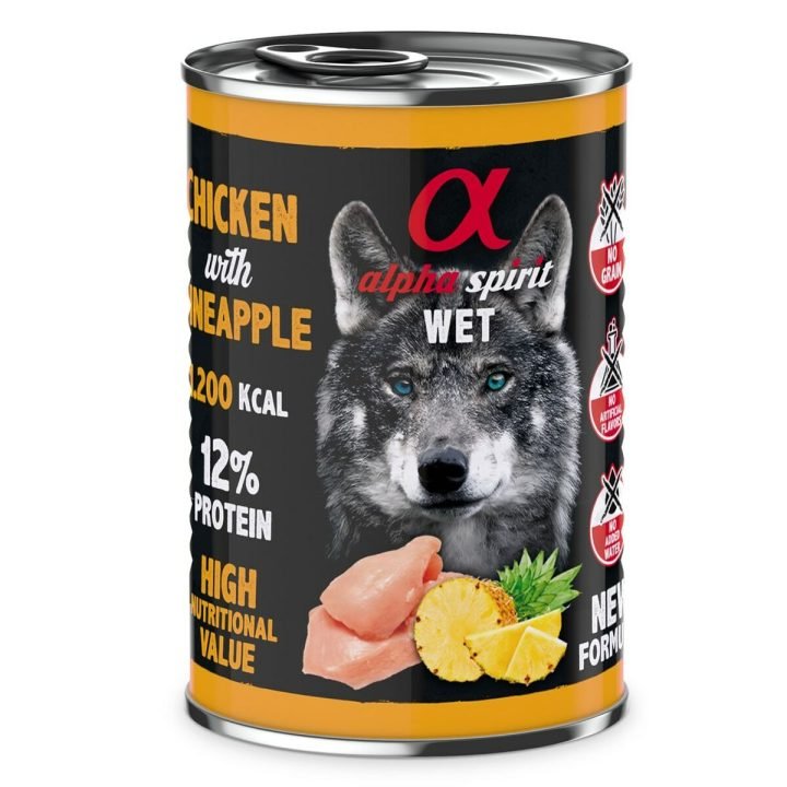 Mokré jedlo Alpha Spirit Kurča 400 g