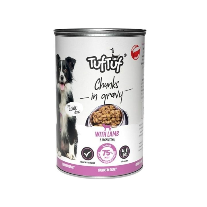 Mokré jedlo Tuftuf Chunks in gravy with lamb Baránok