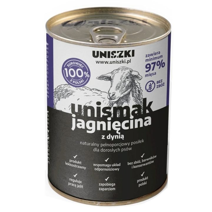 Mokré jedlo Uniszki Unismak Cordero con Calabaza Baránok 410 g