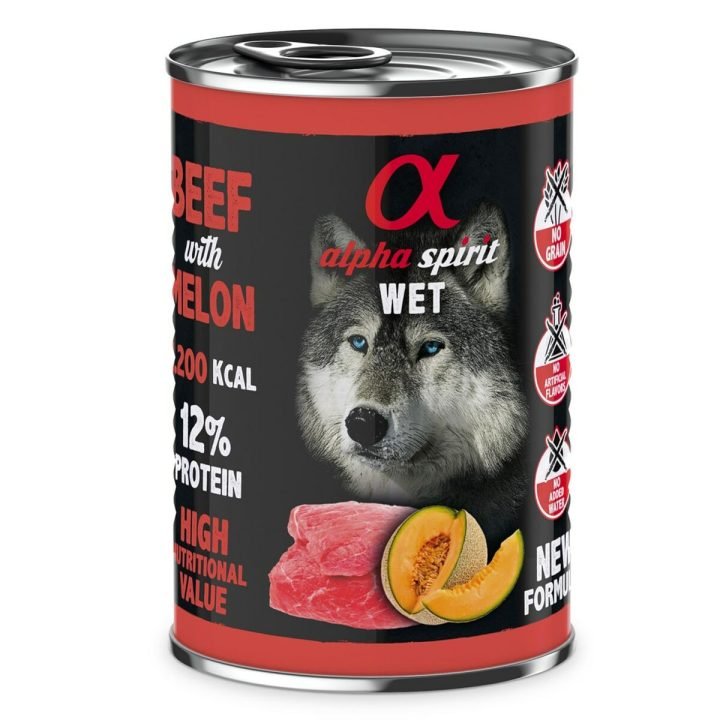 Mokré jedlo Alpha Spirit ALPHA SPIRIT WET Bœuf au melon Hovädzie mäso 400 g
