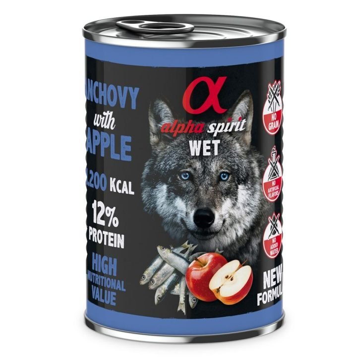 Mokré jedlo Alpha Spirit ALPHA SPIRIT WET Anchoas con manzana Ryby 400 g