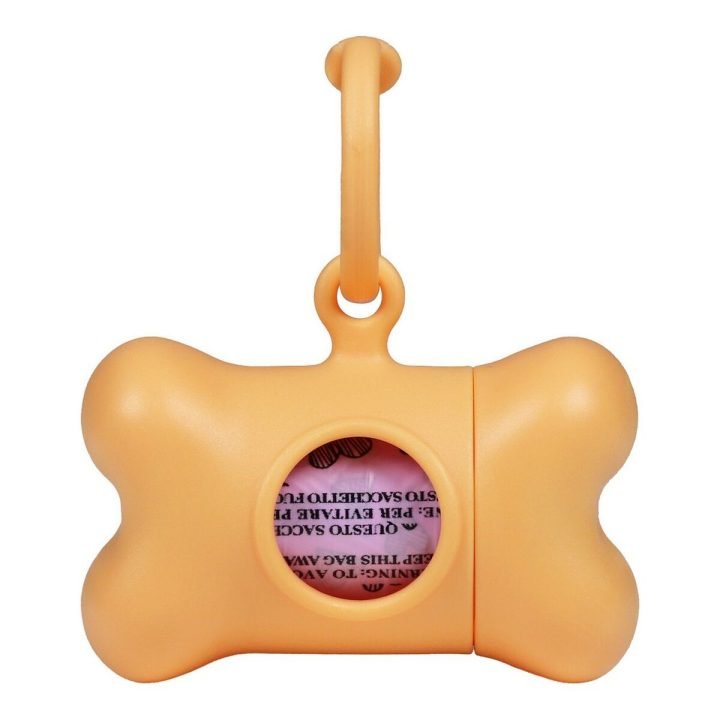 Zásobník na sáčky pre domáce zvieratá United Pets Bon Ton Nano Classic pes Oranžová Recyklovaný plast (6 x 3 x 4 cm)