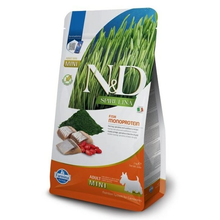 Krmivo Farmina N&D Dospelý Ryby Baránok Spirulina