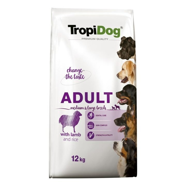 Krmivo Tropi Dog  Premium Adult Medium & Large Dospelý Baránok Vtáky 12 kg