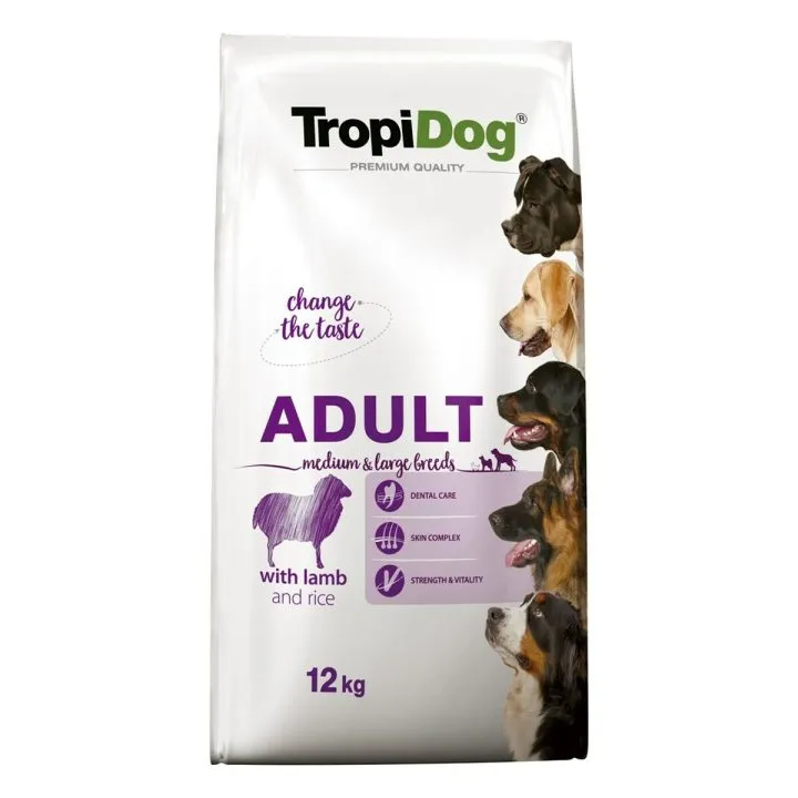 Krmivo Tropi Dog  Premium Adult Medium & Large Dospelý Baránok Vtáky 12 kg
