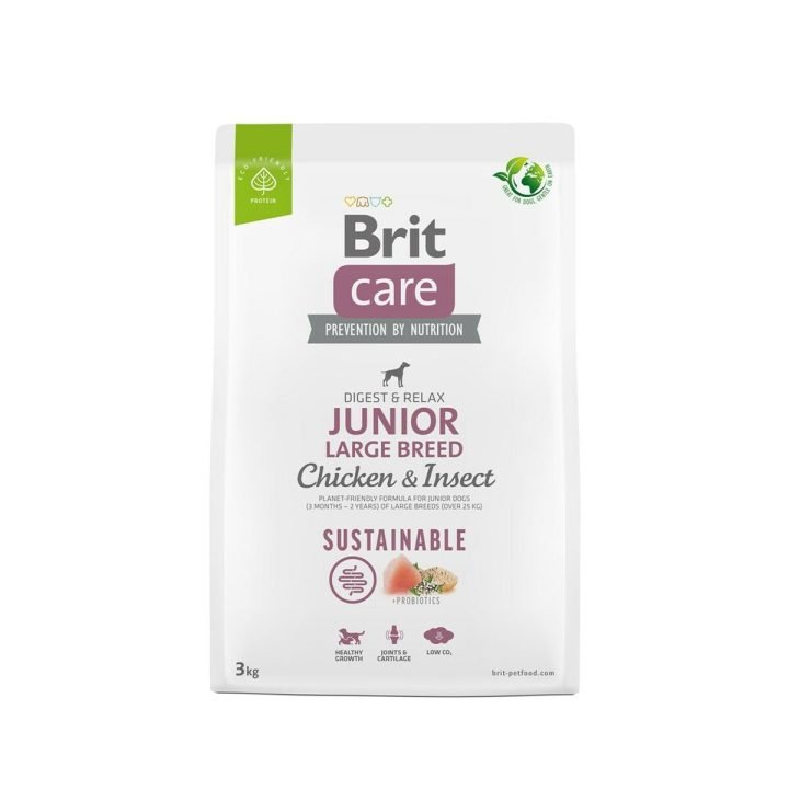 Krmivo Brit Care Dog Sustainable Junior Large Šteňa/junior Kurča 20-40 Kg 3 Kg