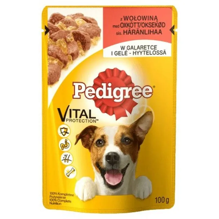 Mokré jedlo Pedigree Vital Protection Teľacie mäso 100 g 100 L
