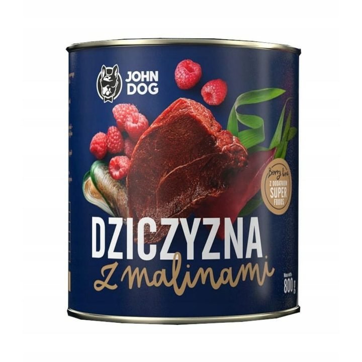 Mokré jedlo John Dog                                 Malina Mäso Diviak 800 g