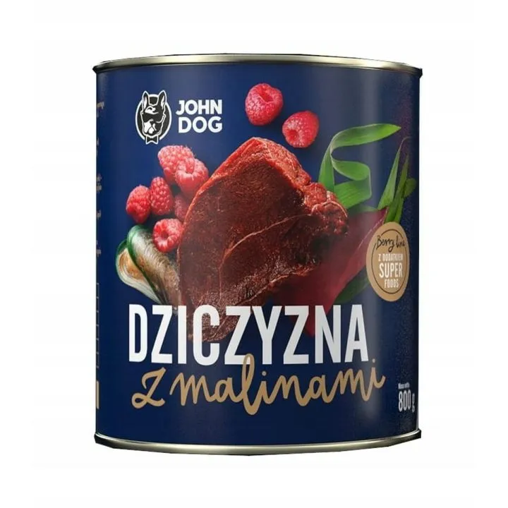 Mokré jedlo John Dog                                 Malina Mäso Diviak 800 g