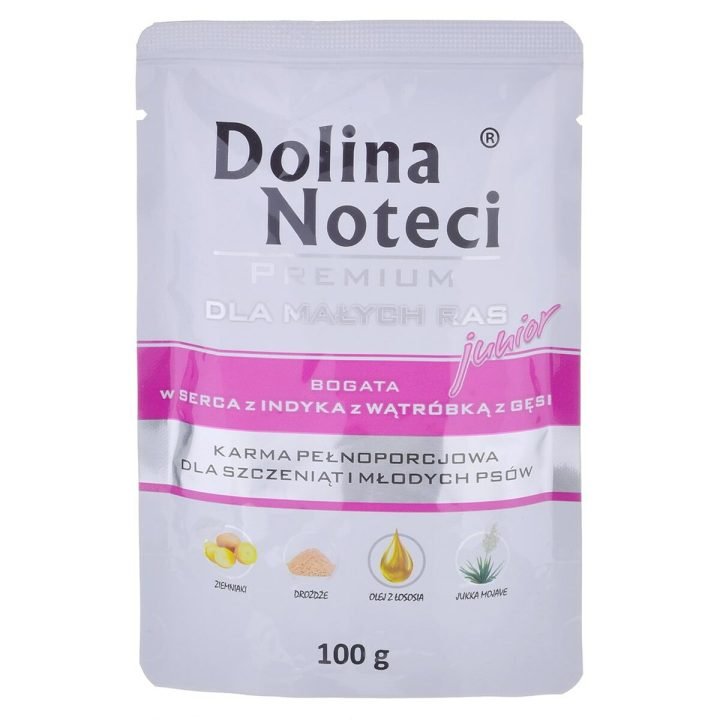 Mokré jedlo Dolina Noteci Premium Junior Páv Hus 100 g