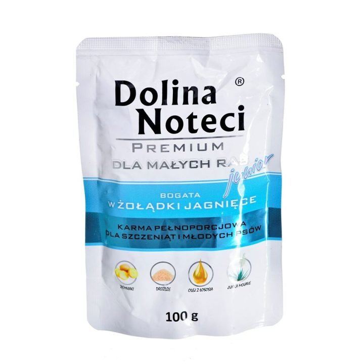 Mokré jedlo Dolina Noteci Premium Junior Baránok 100 g