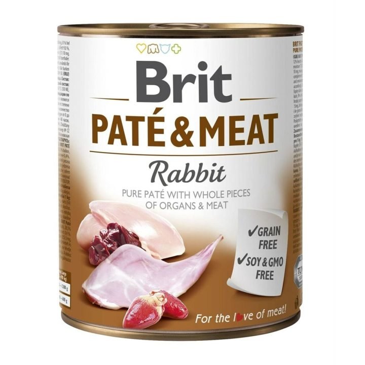 Mokré jedlo Brit Paté & Meat Kurča Králik 800 g