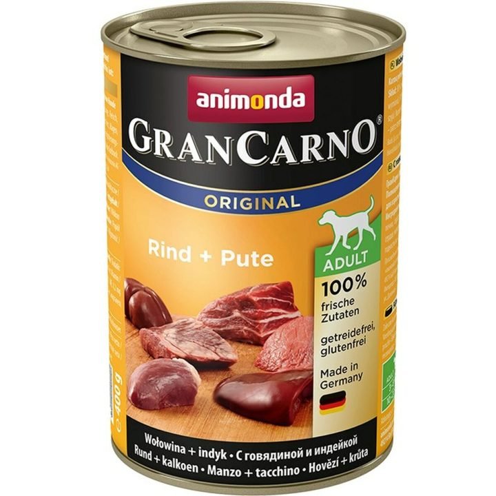 Mokré jedlo Animonda GranCarno Original Páv Teľacie mäso
