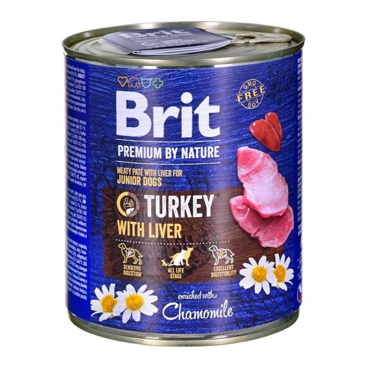 Mokré jedlo Brit Premium Junior Páv Pečeň 800 g