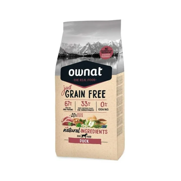 Krmivo Ownat Just Grain Free Adult Dospelý Kačica 14 Kg