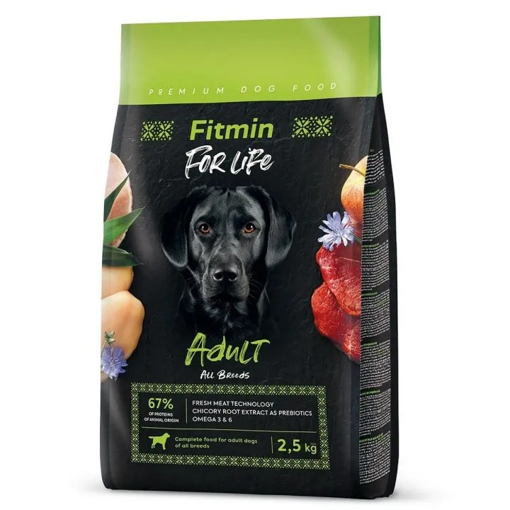 Krmivo Fitmin For Life Dospelý Teľacie mäso Vtáky Prasa 2,5 kg