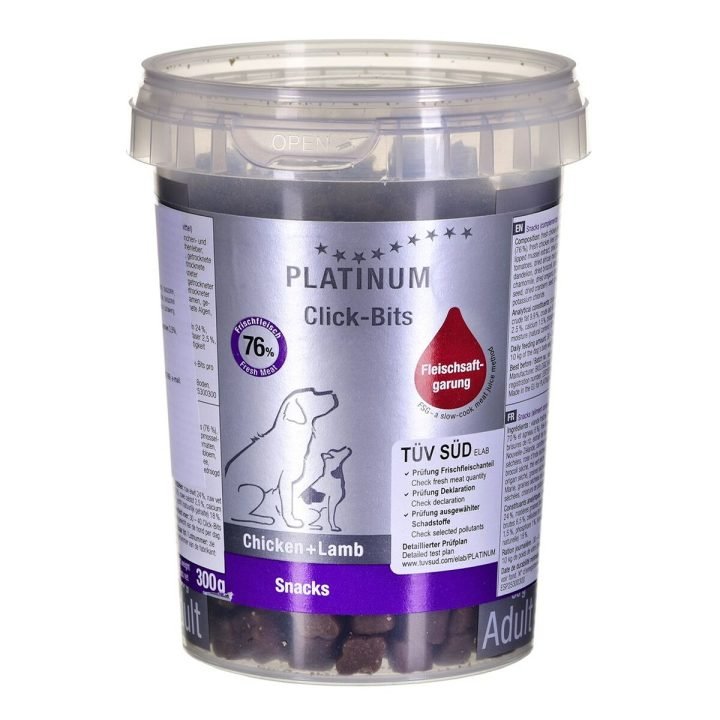 Krmivo pre psov Platinum Click Dospelý Kurča Baránok 300 g