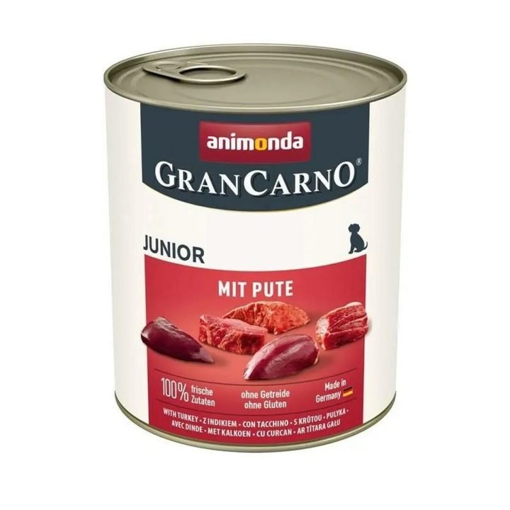 Mokré jedlo Animonda Grancarno Junior Turkey Páv 800 g