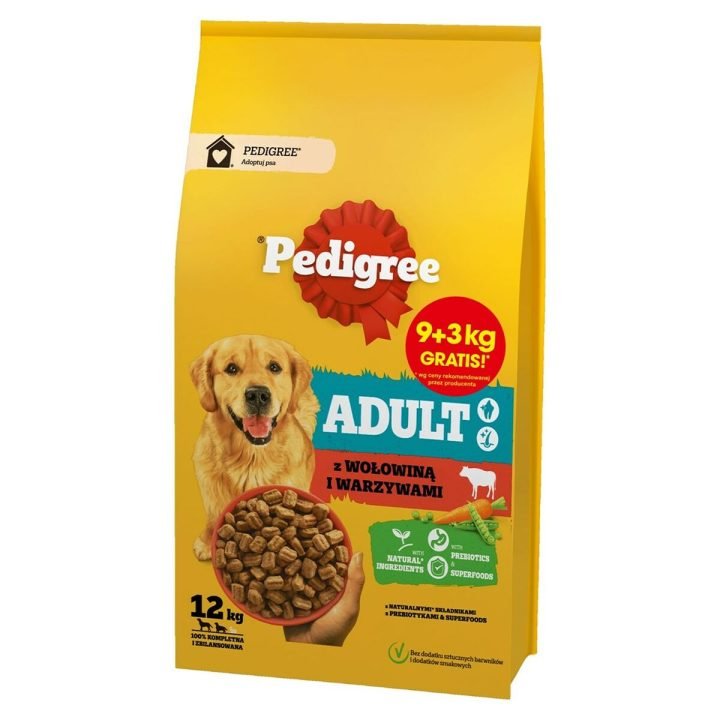 Krmivo Pedigree beef and vegetables Teľacie mäso 12 kg