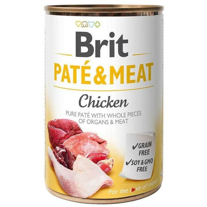 Mokré jedlo Brit Paté & Meat Chicken Kurča 400 g